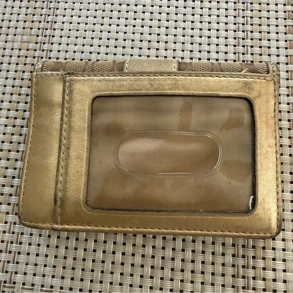 Coach Signature Card Case Wallet Preowned - Picture 4 of 5